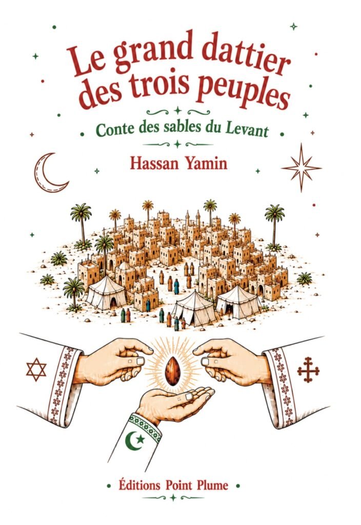 Couverture du conte jeunesse Le grand dattier des trois peuples, Hassan Yamin